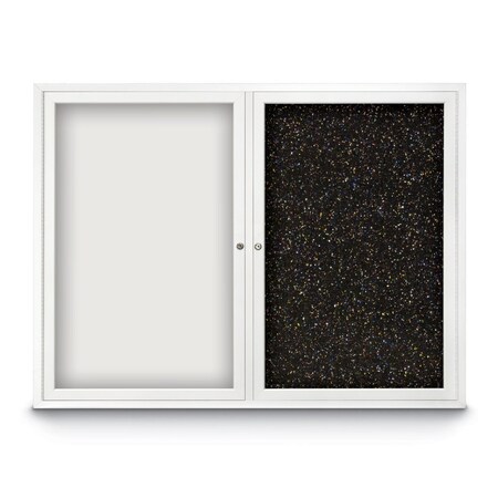 United Visual Products Corkboard, Med Grey/Satin, 36" x 36" UV436H-SATIN-MEDGRY